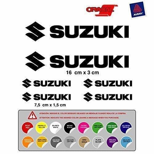 Producto Pegatina Adhesivo Compatible con Suzuki Troquelado Vinilo Mod 1 16 Colores Disponibles