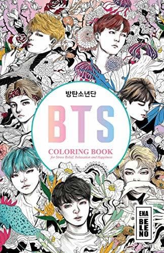 Libro BTS Coloring Book for Stress Relief, Relaxation and Happiness: 5.5 in by