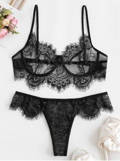 Moda Lingerie Laços de Cílios 