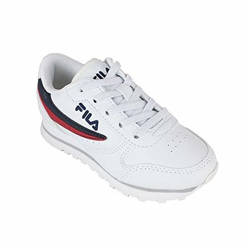 Product Zapatos Infantiles FILA Orbit Low de Cuero Blanco 1010783.98F