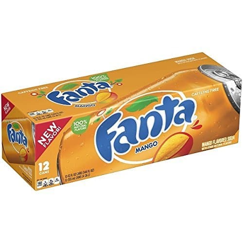 Product Fanta Refresco con Gas, Sabor Mango - Paquete de 12 x 355