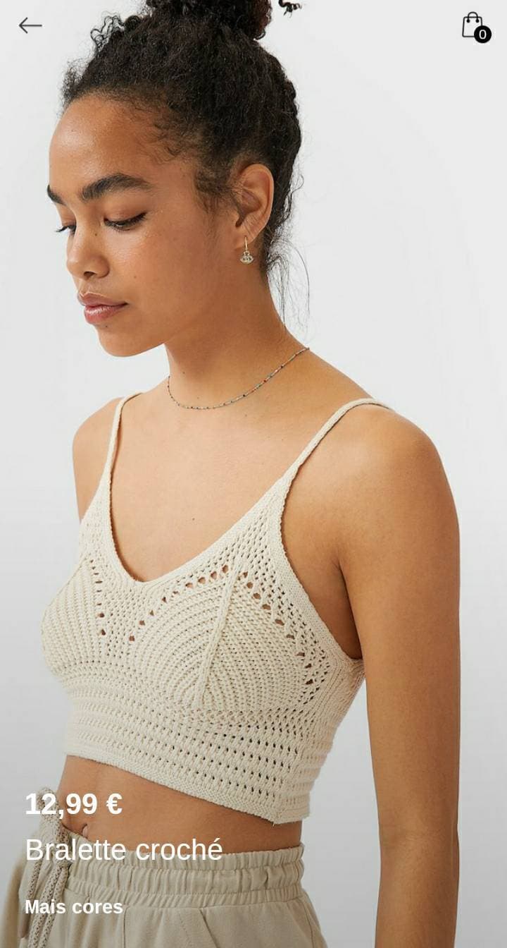 Moda Bralette croché