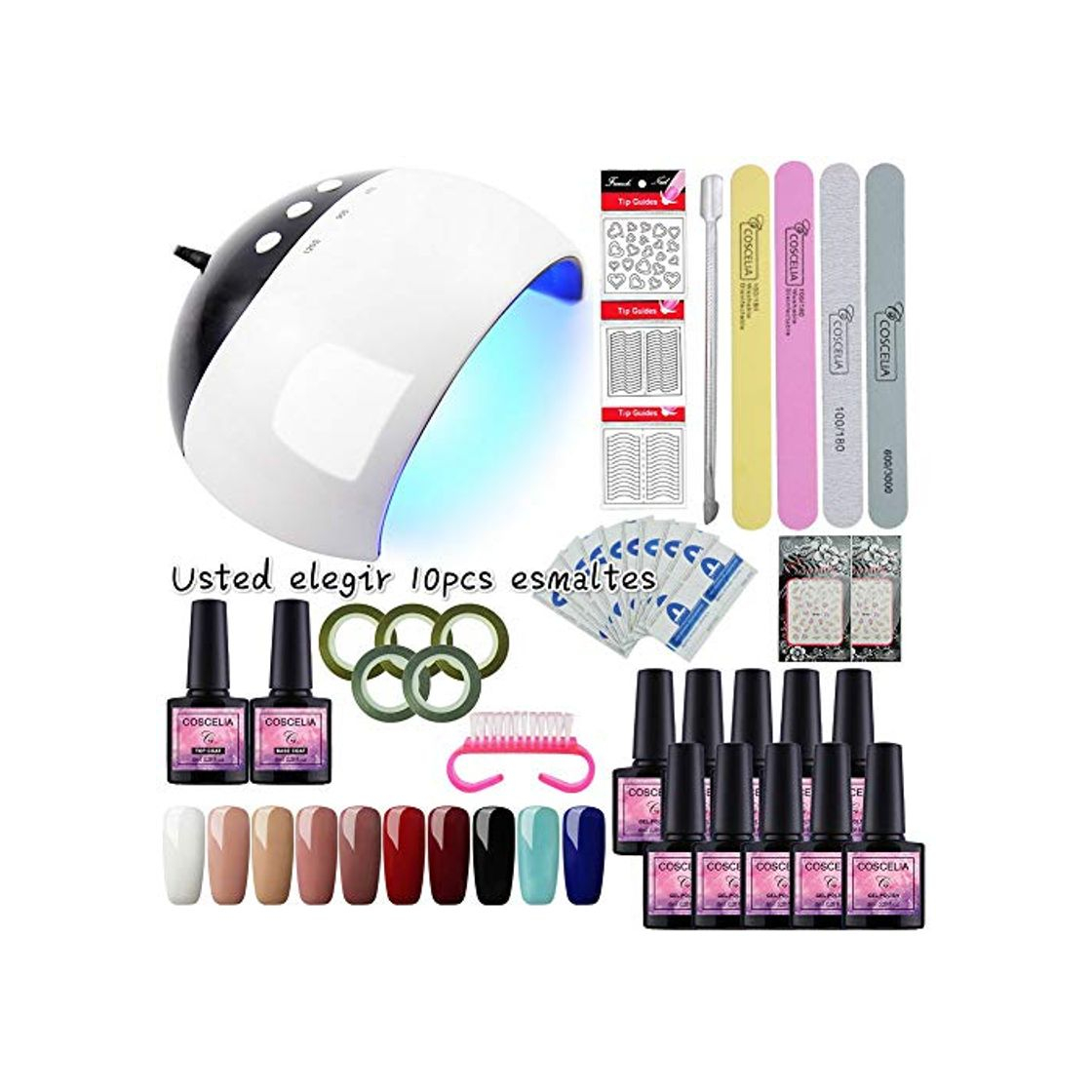 Producto Saint-Acior Usted Elegir Cualquier 10pcs Esmalte Semipermanente Soak off 8ml 24W UV