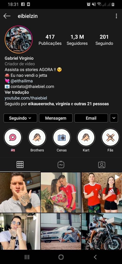 Moda Insta Gabriel Virginio 😁