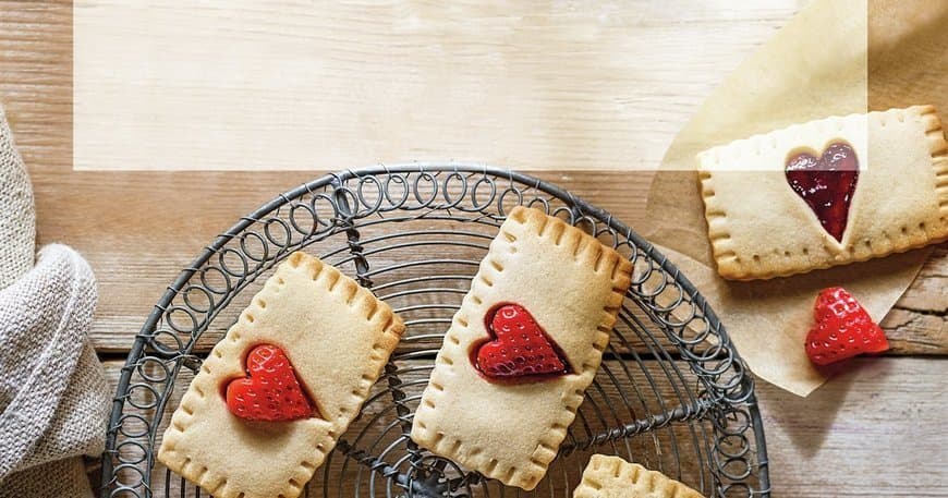 Moda Galletas con corazón de fresa 