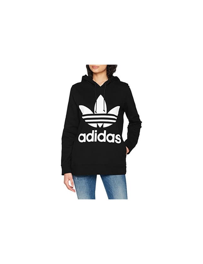 Fitness adidas Trefoil H Sudadera con Capucha, Mujer, Negro