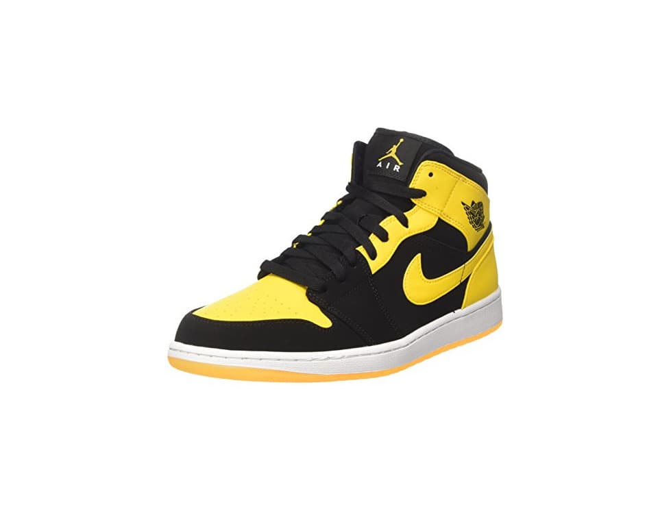 Moda Nike Air Jordan 1 Mid, Zapatos de Baloncesto para Hombre, Negro