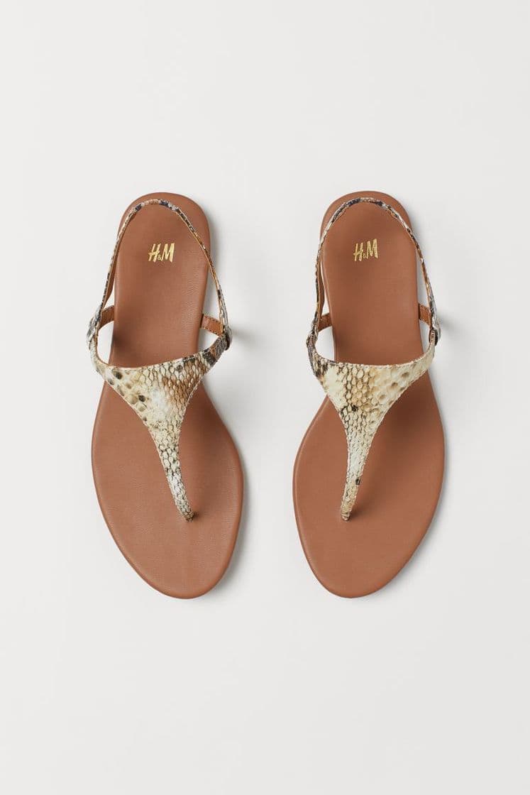 Moda Sandalias - Beige/Estampado piel serpiente - MUJER | H&M ES