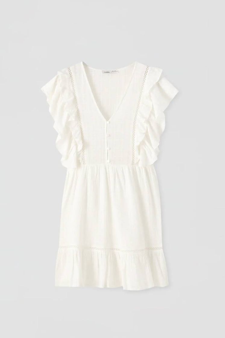 Moda Vestido mini volantes Blanco