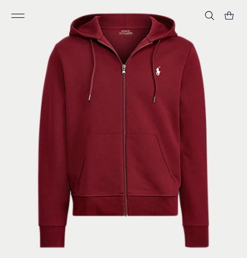 Moda Polo Double-Knit Full-Zip Hoodie 