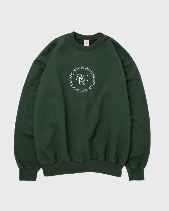 Moda Sporty and Rich Wellness Crewneck Forest Green - Highsnobiety