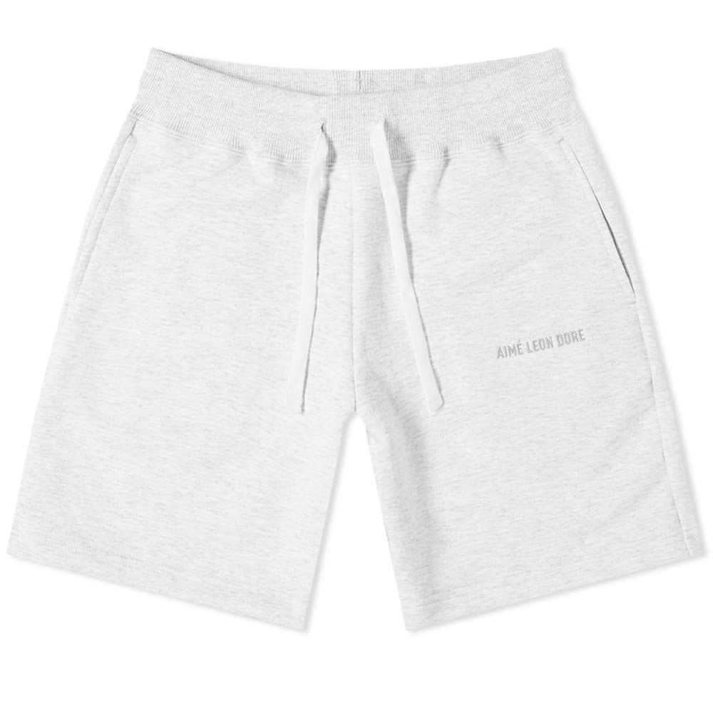 Moda Aimé Leon Dore Logo Sweat Short Heather Grey | END.