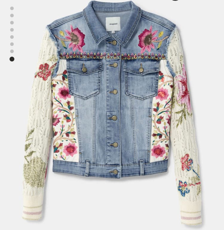 Fashion Casaco patchwork floral ganga e croché | Desigual.com