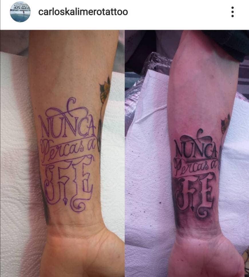 Moda Tattoo Nunca percas a Fé