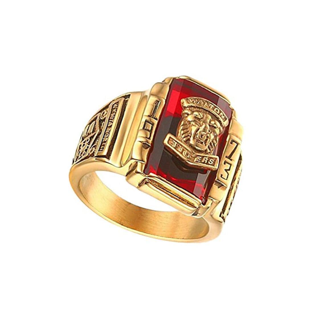 Producto MagiDeal Anillo Patrón Cabeza de Tigre Color Oro Accesorios de Estilo Hombre