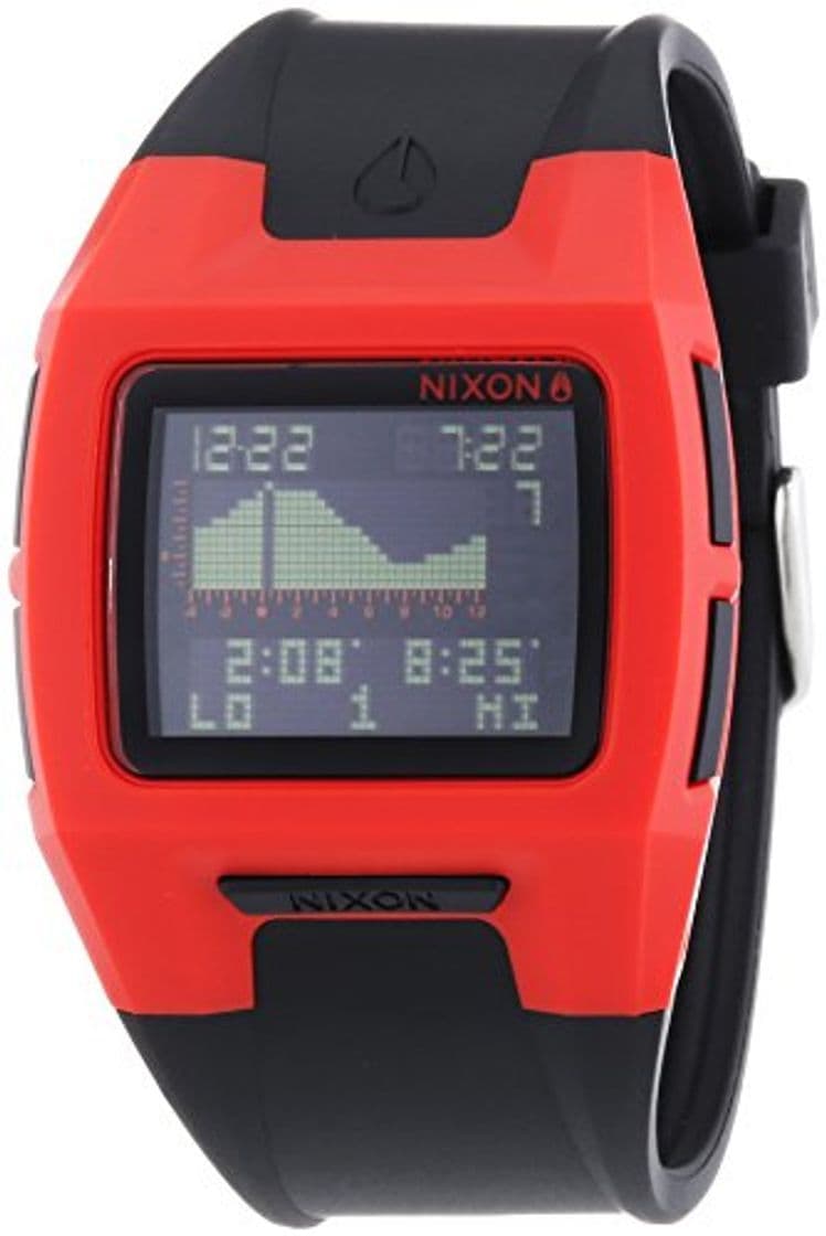 Moda Nixon Lodown II Red Black - Reloj de Cuarzo para Hombre