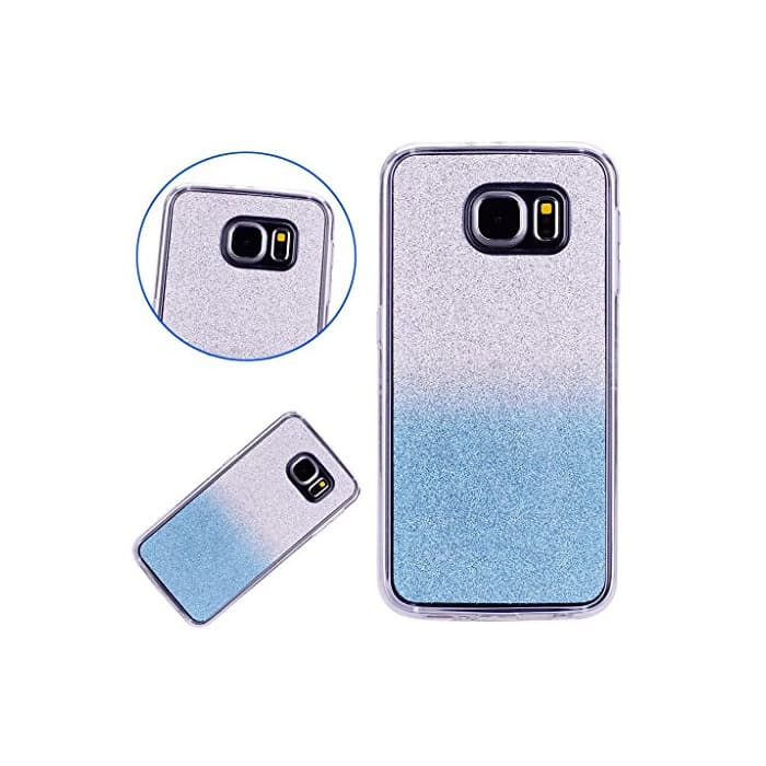 Electronic MUTOUREN Samsung Galaxy S6 Suave Caso de TPU Brillante Destello espumoso Caso