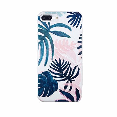 Electronic Candy Color Leaf Print Phone Case For iPhone X 6 6S 7