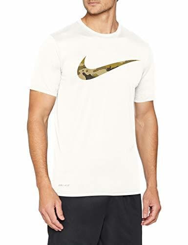 Product NIKE M NK Dry Leg Camo SWSH Camiseta, Hombre, Blanco