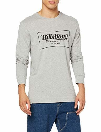 Fashion BILLABONG TRD Mrk LS tee Camiseta, Hombre, Gris