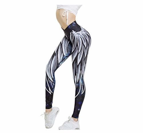 Product WUXEGHK Pantalones Deportivos Para Mujer Wing Impreso Yoga Skinny Workout Leggings Fitness