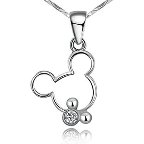 Product findout plata esterlina Mickey Mouse del diamante colgante collar de la mujer