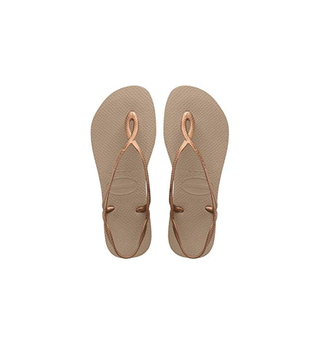 Fashion Havaianas Luna, Sandalias para Mujer, Dorado