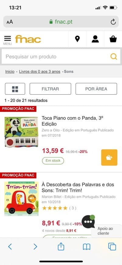 Producto Livros bebé Fnac