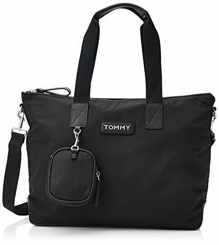 Moda Tommy Hilfiger - Varsity Nylon Tote, Bolsos totes Mujer, Negro