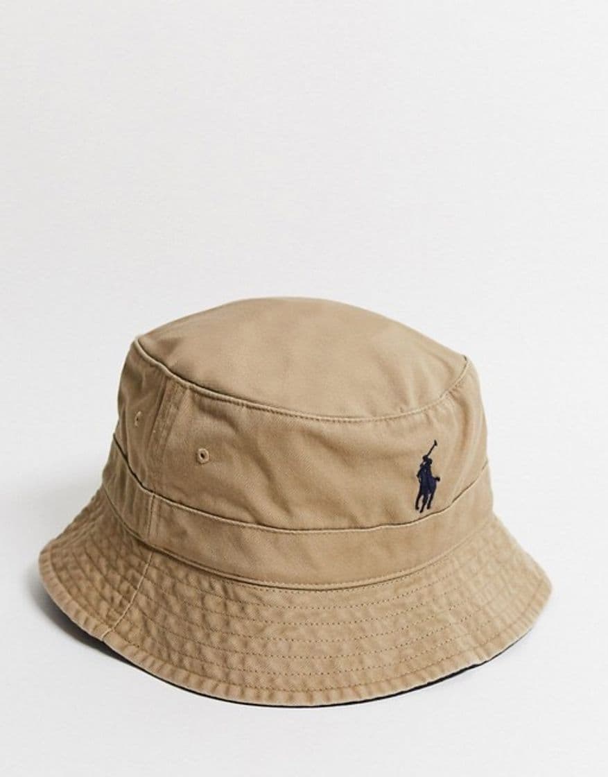 Moda Polo Ralph Lauren bucket in tan with player logo