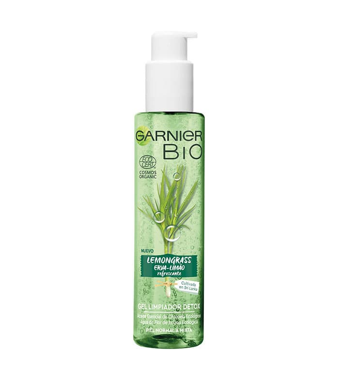 Belleza Garnier Bio Gel Limpiador Detox Lemon grass con Agua de Flor de