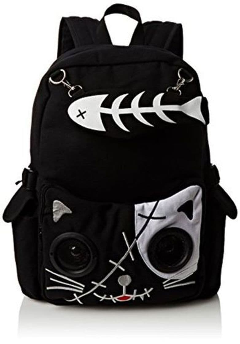 Fashion Banned - Mochila con Altavoces diseño de gato prohibido Kitty