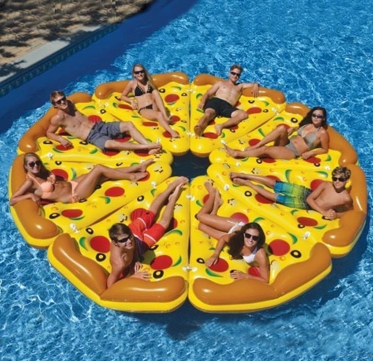 Product Boias de piscina com formato de fatia de pizza