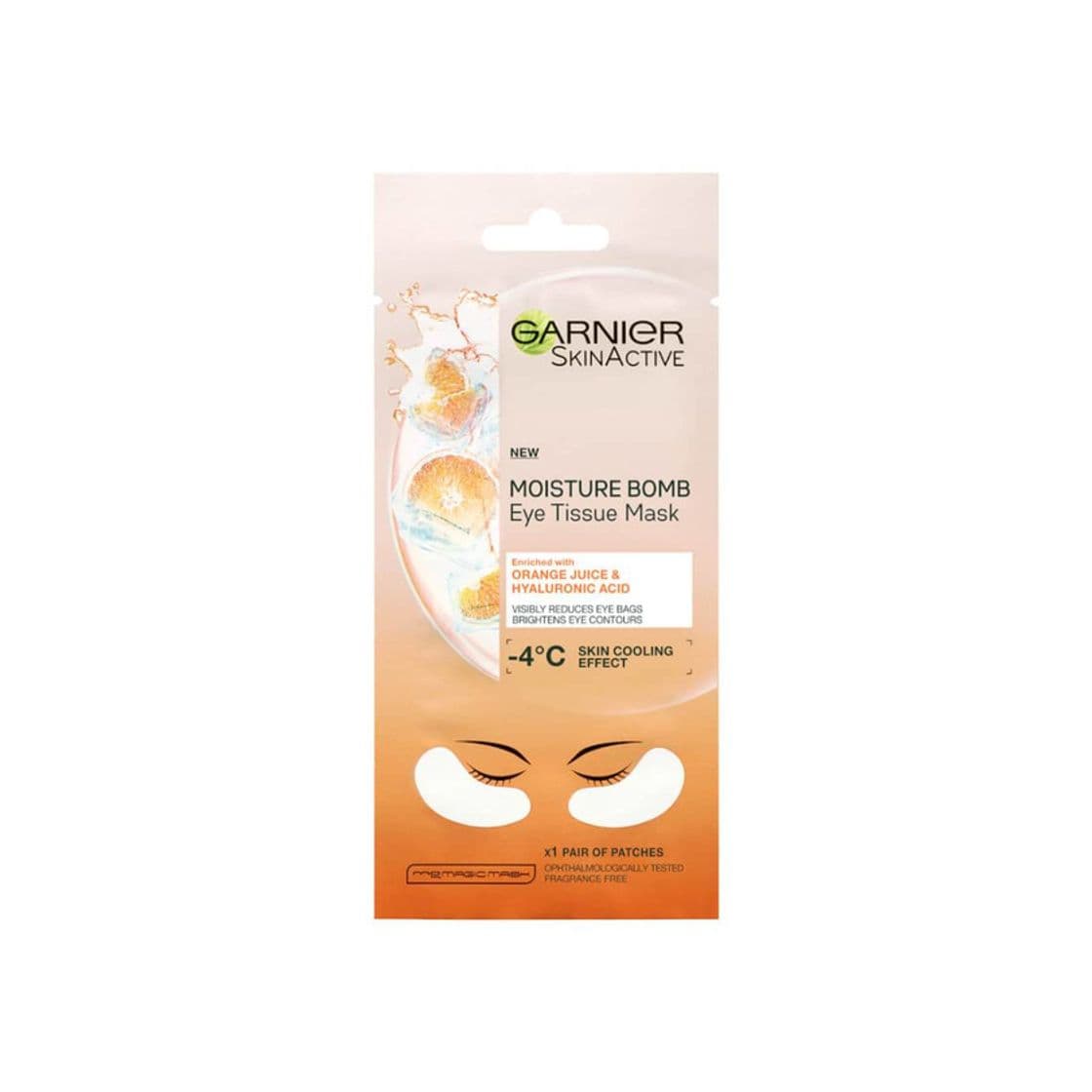 Product Garnier Orange Juice & Hyaluronic Acid Eye Tissue Mask 