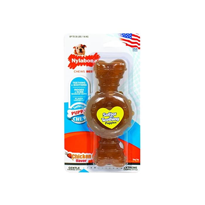 Product Nylabone sólo para Cachorros de Pollo Sabor Anillo Hueso de Perro mordedor