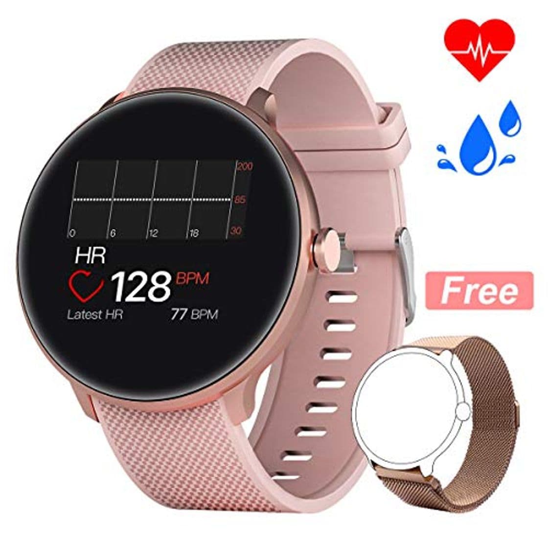 Producto Bebinca Smartwatch Reloj Inteligente con Cronómetro, Pulsera Actividad para Deporte,Reloj de Fitness