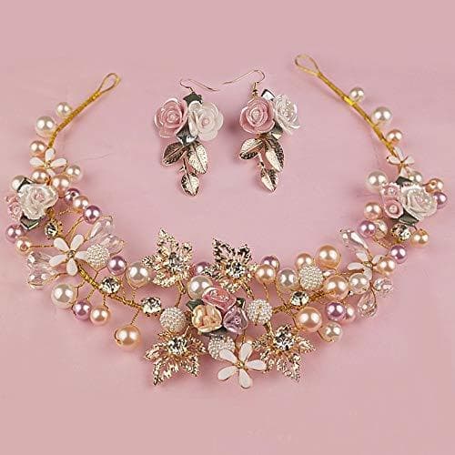 Belleza CHZDSB Accesorios para El Cabello Diademas De Flores Hechas A Mano De