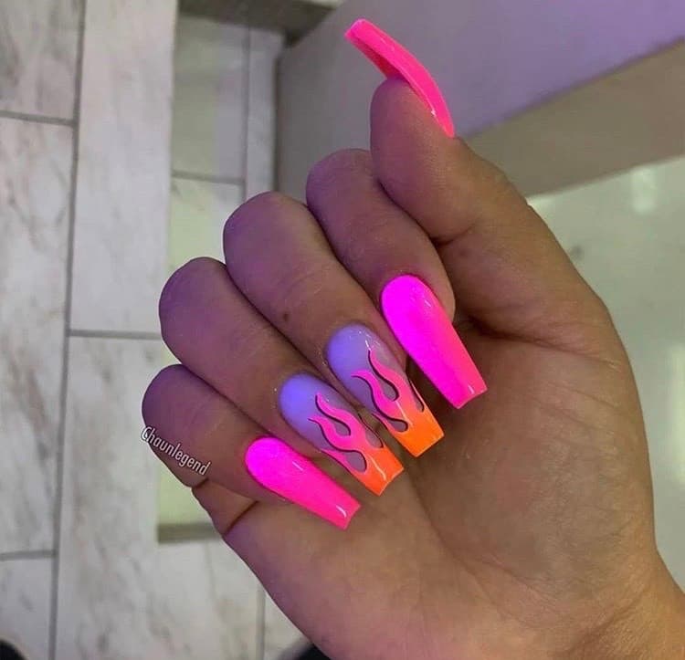 Fashion Neon Design Nails