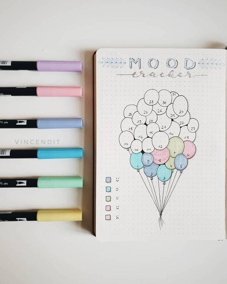 Moda Bullet Journal Mood tracker