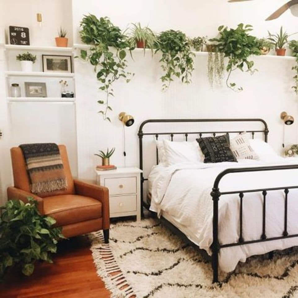 Moda Quarto com plantas