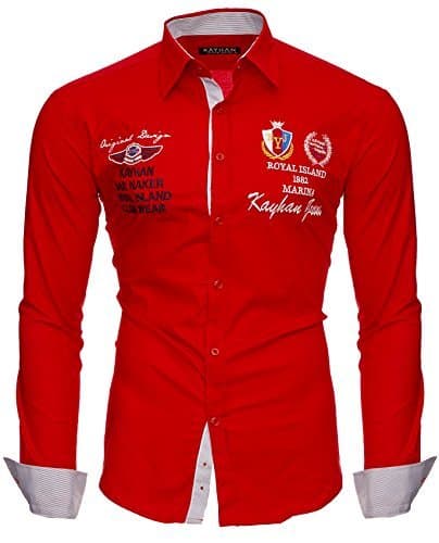 Fashion Kayhan Hombre Camisa Monaco Red