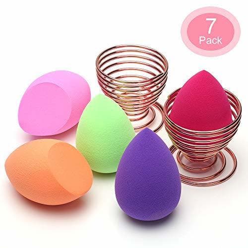 Beauty Esponja Maquillaje, O'Vinna [7-Pack] Esponjas para Maquillaje Facial de Belleza (5 Piezas