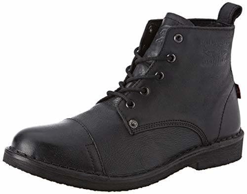 Moda Levi's Track, Botas Biker para Hombre, Negro