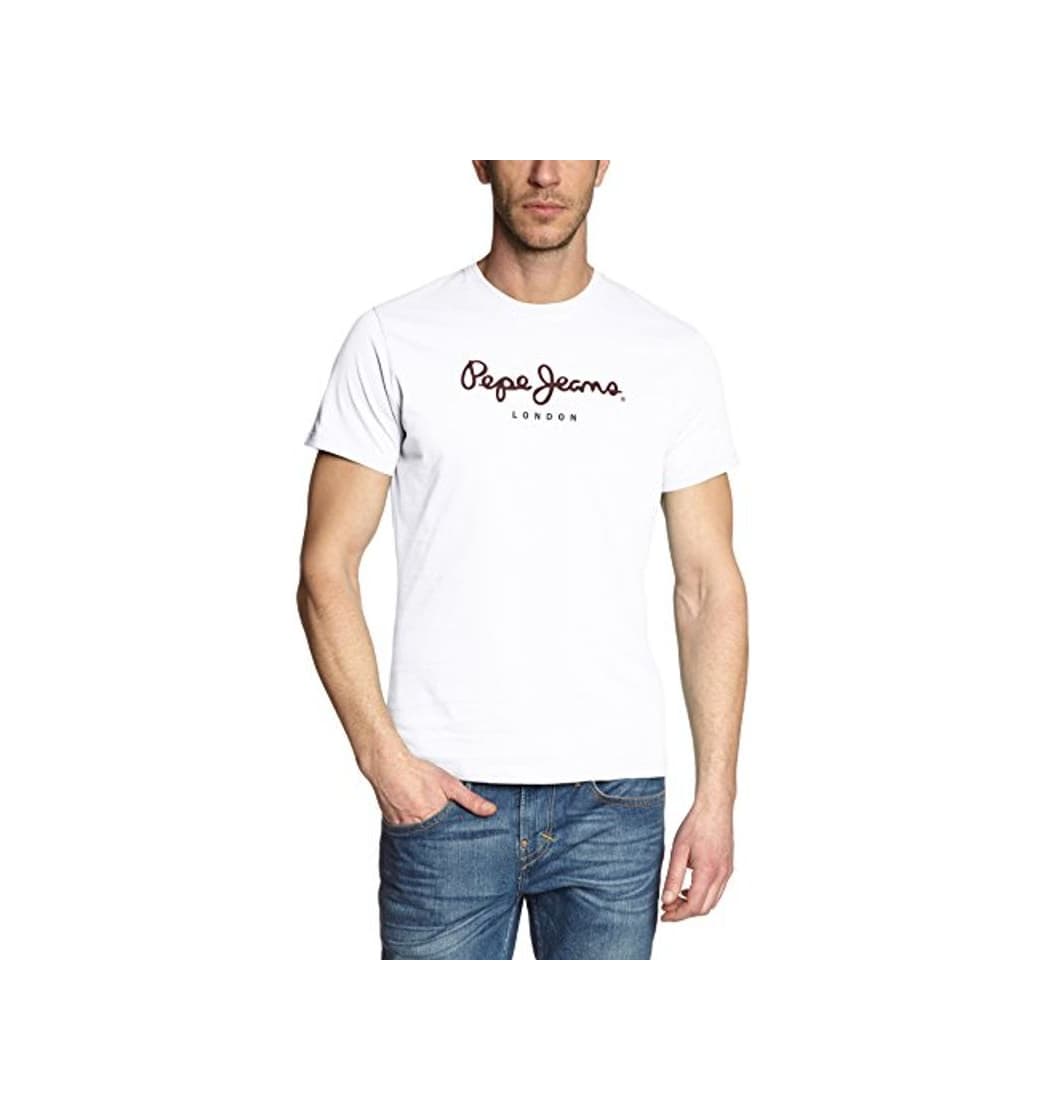 Moda Pepe Jeans Eggo PM500465 Camiseta, Blanco