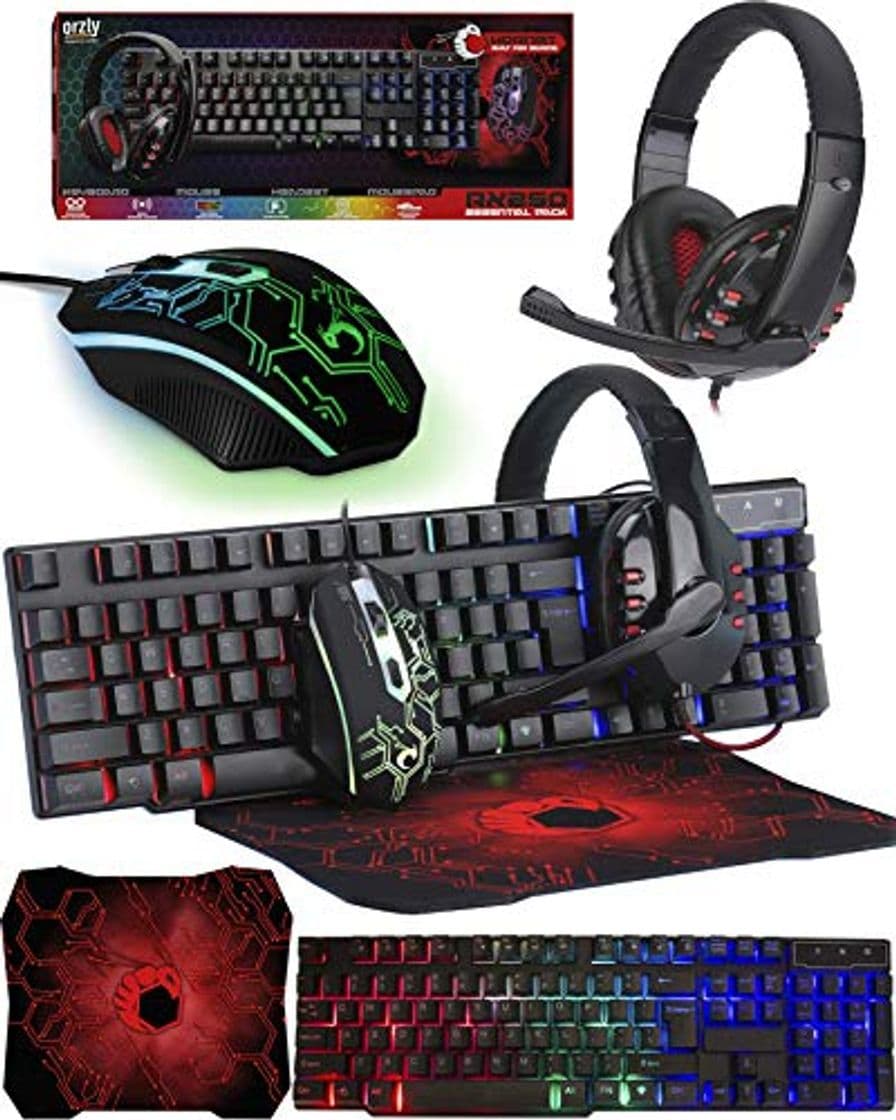 Producto Orzly Teclado y Raton Gaming - Combo Ratón y Teclado USB [RGB