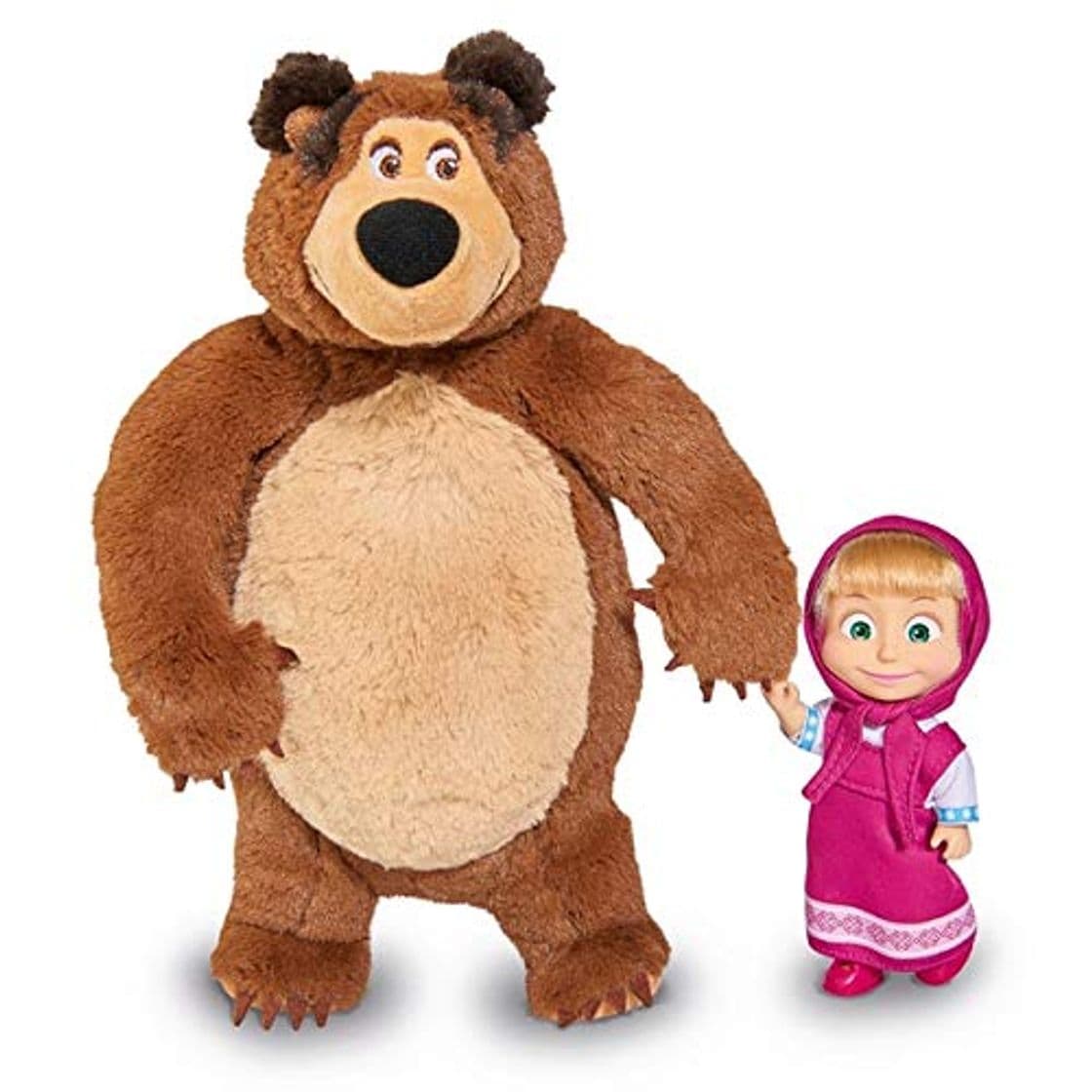 Lugar Simba- Muñeca de Masha 12cm con Peluche Oso 25cm 9301072