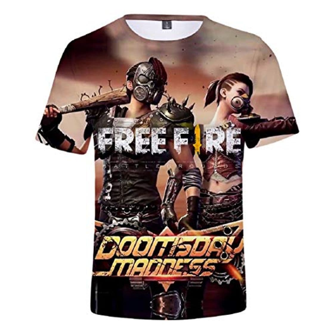 Product T Shirt Hombre Camisa Sport Casual Polo Free Fire 3D Impresión tee Camisetas Casual Manga Corta Tops S