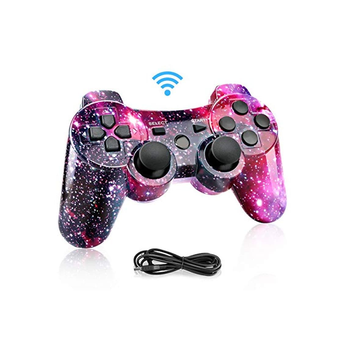 Producto Powcan Mando Inalámbrico PS3, Bluetooth PS3 Gamepad Controller Doble vibración Mando a