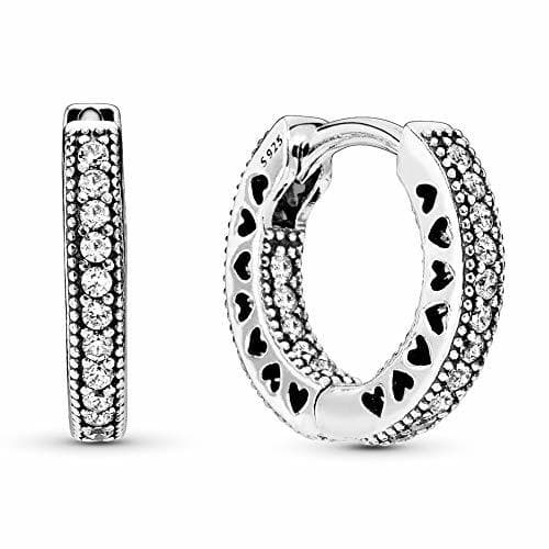 Moda Pandora Pendientes de aro Mujer plata