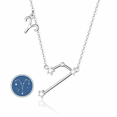 Producto SIMPLOVE Plata de Ley 925 Mujer Collares 12 Constelaciones Colgantes Signos Astrológicos